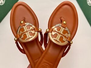 Tory Burch Miller Sandals - Tan Leather Finish 🧡